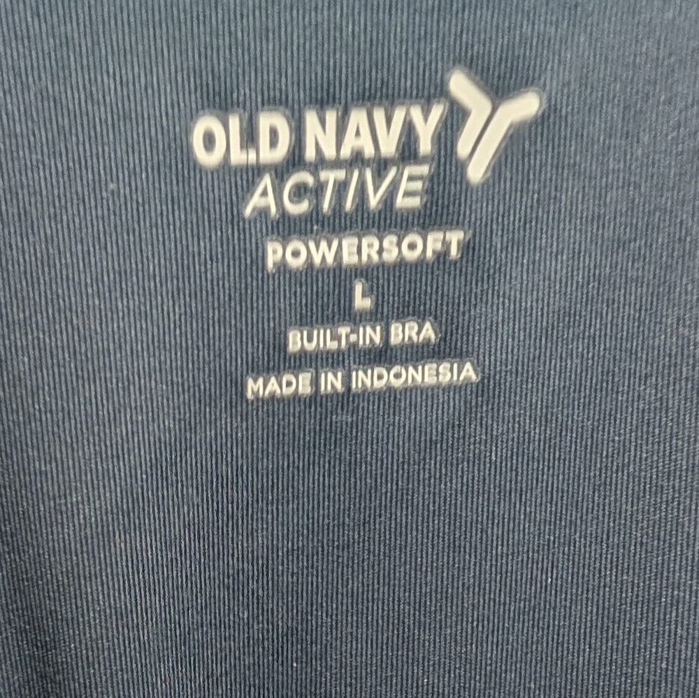 NWOT Old Navy PowerSoft Shelf-Bra Dress – Women’s Large – Navy - Picture 3 of 4